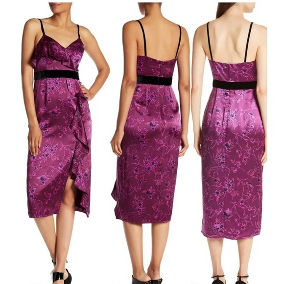 cinq a sept Dresses & Skirts - Cinq a Sept Lara print purple silk dress NWT 4